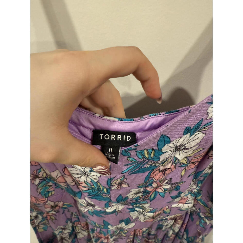 Torrid Floral Maxi Dress Size 0 - Picture 3 of 3